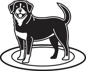 vector illustration of a dog