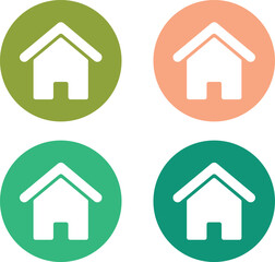 Home flat icons for business purposes