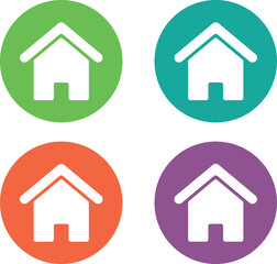 Home flat icons for business purposes
