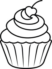 Deliciously decorated cupcake with frosting and sprinkles isolated on white background