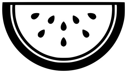 fruit illustration healthy silhouette watermelon logo food icon fresh outline slice juicy red green ripe berry freshness piece sweet shape with vector graphic background