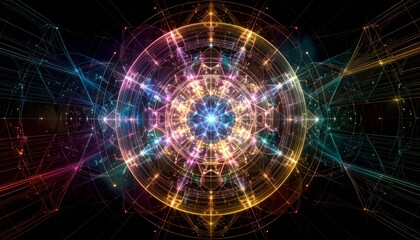 Obraz premium Digital Abstract Energy Sphere