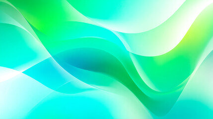 Obraz premium Abstract flowing waves in vibrant shades of green and blue