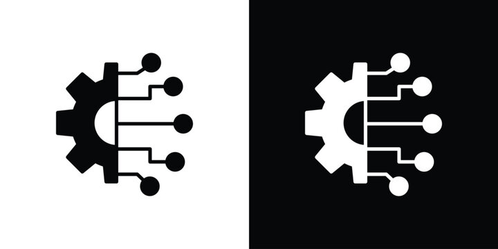 Transform icons flat vector concept. Black and white illustrations