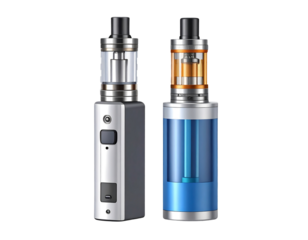 Electronic Cigarette Vape Mod with Assembled Tank and Atomizer – Transparent PNG (2)