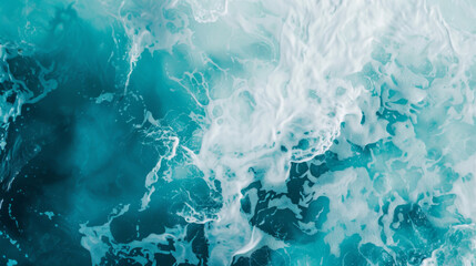 Abstract Teal Background, Generative AI Illustration