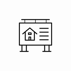 highway housing advertisement icon sign vector