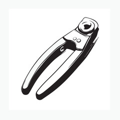 vector illustration of a nail clipper