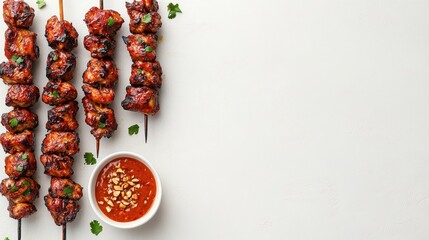 Air Fried Chicken Satay with Peanut Sauce
