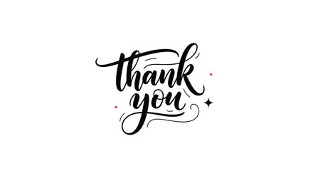 Express gratitude with elegant hand lettering for your special occasion or event thank you card