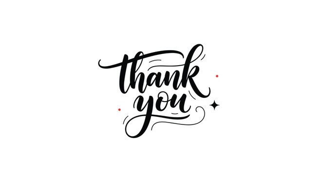 Express gratitude with elegant hand lettering for your special occasion or event thank you card