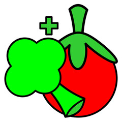 Vegetables Outline Color Icon