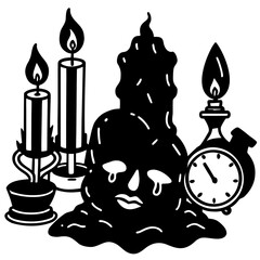 Obraz premium vector illustration of a candle