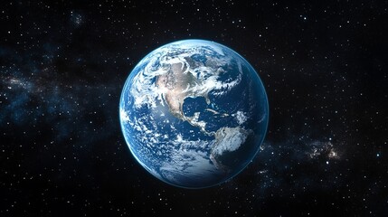 Fototapeta premium Earth View From Space Planet Globe Showing North America Continent