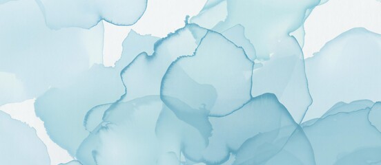 Elegant Abstract Blue Watercolor Ink Background with Soft Fluid Shapes, Offering Serene Blurry Texture for Modern Artistic Design and Digital Concepts.