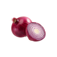 red onion isolated on white background
