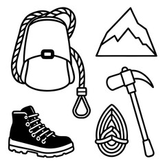set of camp icons