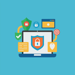 mobile phone with flat icon