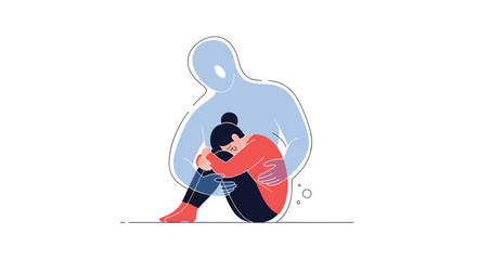 A person finding solace and strength from invisible support offering comfort and encouragement