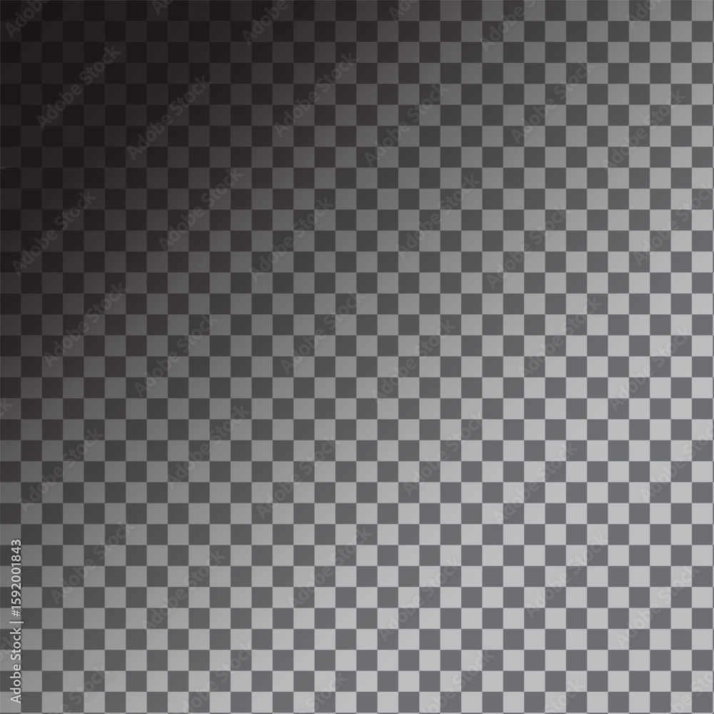 Poster checkerboard pattern background. transparency grid texture. dark gradient vector. abstract visual ef