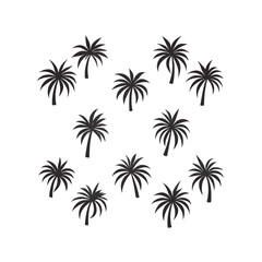 set of palm trees