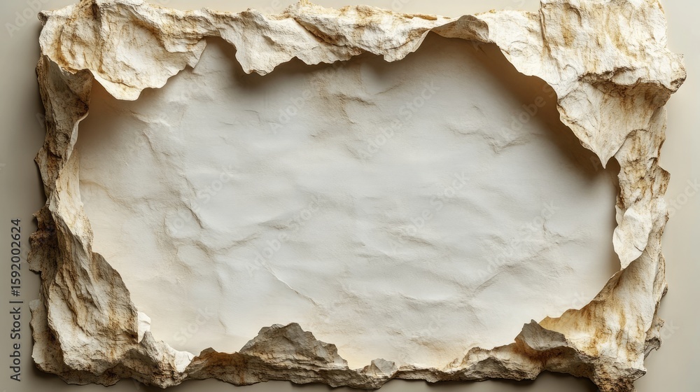 Poster Abstract Frame with Paper Texture and Neutral Colors