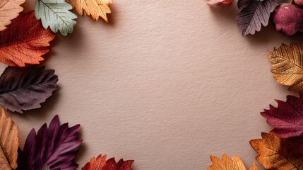 Autumn leaves arrangement studio photography warm tones flat lay seasonal decor inspiration