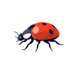 ladybug on white background