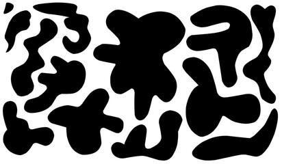 Abstract Black Shapes on white