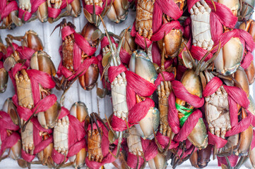 Seafood selling on the street of Vietnam