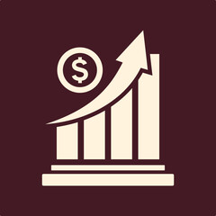 Money grow trendy useful important vector Illustration design glorious colorful background