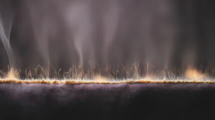Candle soot on curtain edge - macro texture concept background image for design abstract art or creative visual media projects. soot texture. Illustration