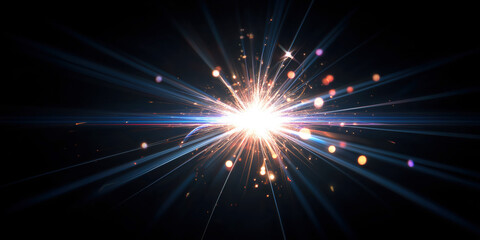 abstract light explosion in dark background