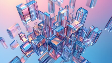 Abstract Glass Architecture - Futuristic Cityscape Design