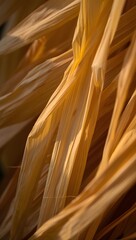 Abstract Golden Movement - Dynamic Flow and Texture