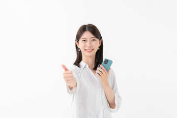 女性　スマートフォン　スマホ　