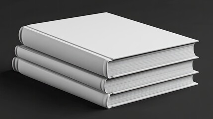 Stack of White Books on Dark Background