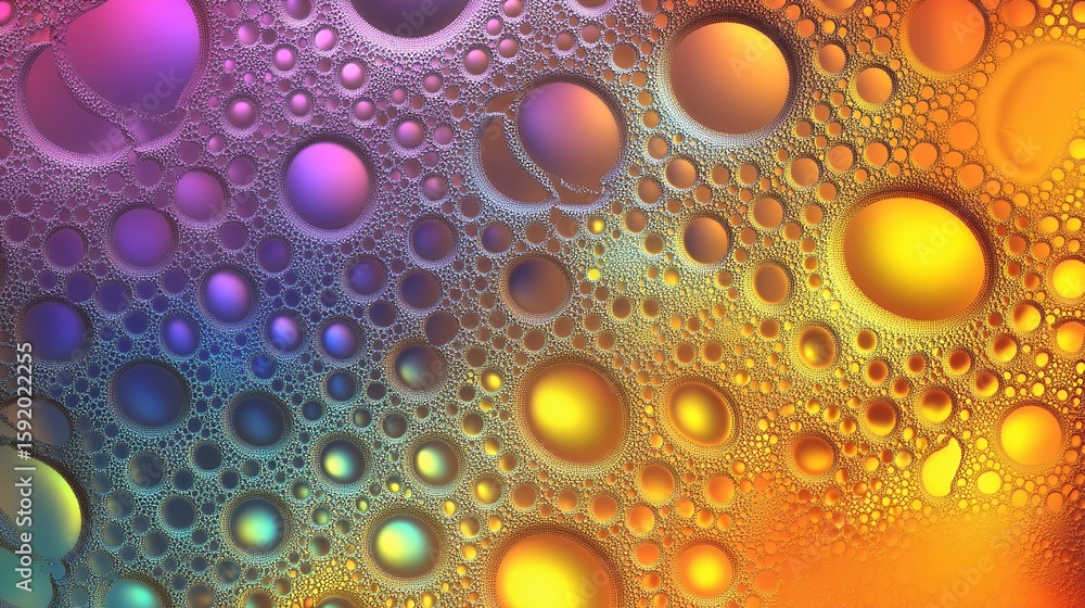 Poster abstract colorful bubbles background with gradient effect for creative design