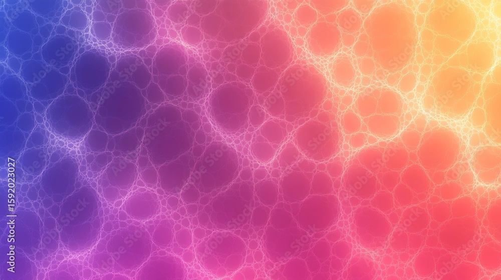 Aufkleber abstract cell network with connected veins and gradient of colors