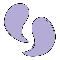 Under Eye Patches. Skincare, Moisturizing, hydrogel. Face mask. Hand drawn colorful digital illustration. Sticker for printing. High resolution. Vector EPS10 and IPG