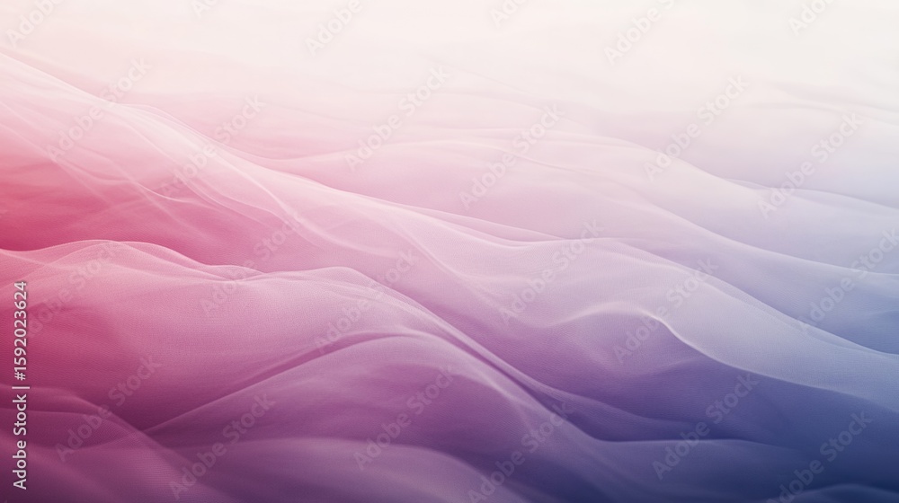 Poster abstract flowing fabric background with soft pink and blue gradient
