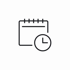 spiral calendar time icon sign vector