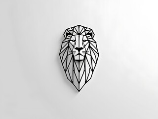 Geometric Lion Head Wall Art.