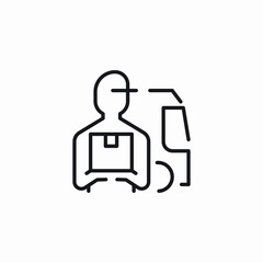 warehouse worker icon sign vector