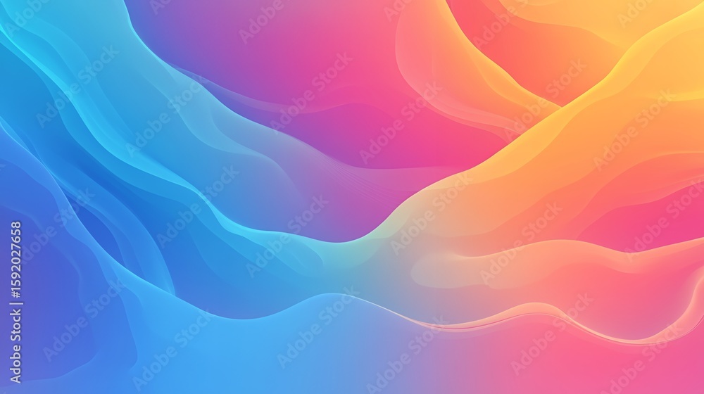 Poster abstract colorful wave background with smooth gradient transitions for modern design