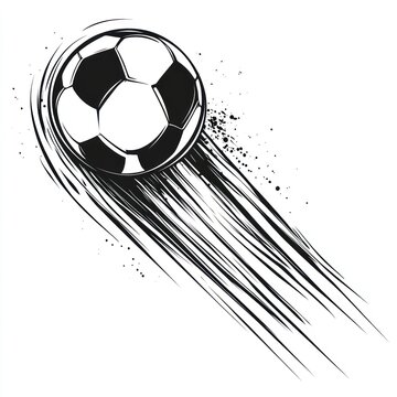 Soccer ball in motion