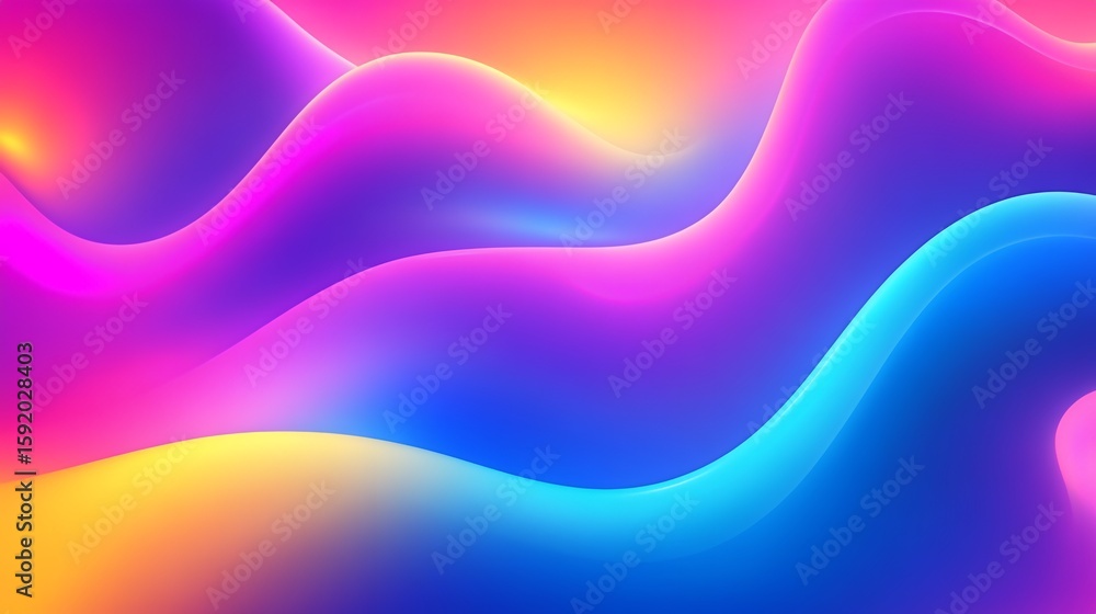 Poster abstract colorful background with wavy shapes for modern design