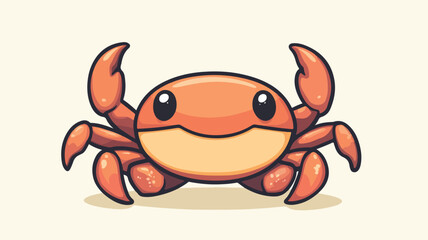 Obraz premium Adorable Cartoon Crab Illustration for Design Projects and Prints