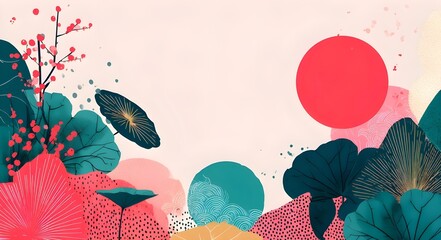 summer abstract background asian style