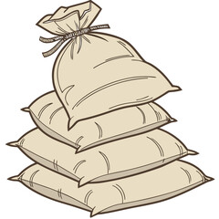 stack of sandbags